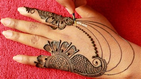 Design back hand,mehndi design,arabic mehndi designs for hands,dot mehndi design trick with earbud. 5-Minutes Back Hand Jewellery Mehndi Designs||Teej 2020 ...