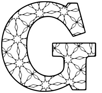 G, or g, is the seventh letter of the iso basic latin alphabet. Alphabet Coloring Pages (Printable Number and Letter Stencils ...