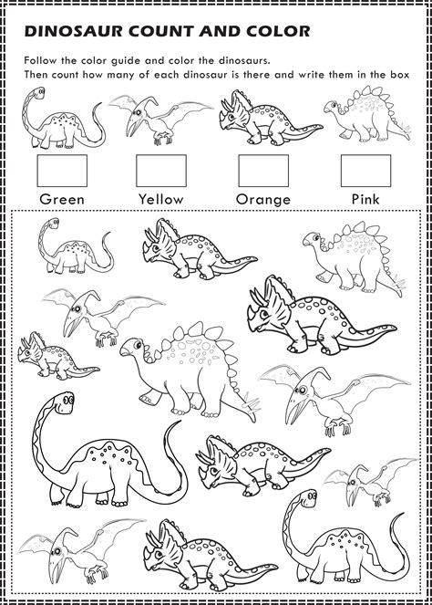 Stay with us and we come up with new pictures for you. Free Printable: Dinosaurs I Spy Count and Color Activity ...