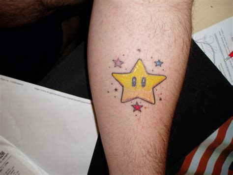 Shooting stars are a talisman for luck, while depictions of astrological stars. Cute Mario Star Tattoo | Venice Tattoo Art Designs