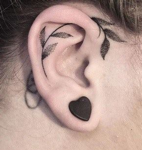 Inner ear tattoos designs for men and women. Are ear tattoos a bad idea? How does it hurt and is it ...