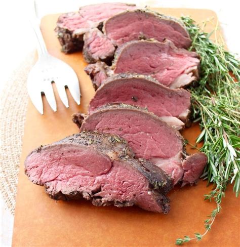 The roast beef is served with a simple, flavorful red wine sauce. Herb Crusted Beef Tenderloin with Horseradish Gorgonzola ...