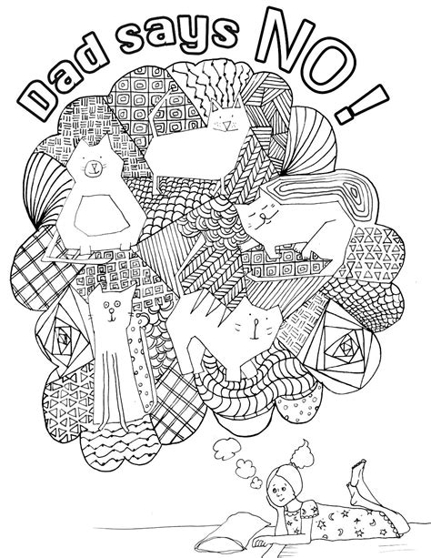 Brynna lane • 67 pins. Dad Says No colouring page - Louise Harrison - Children's ...