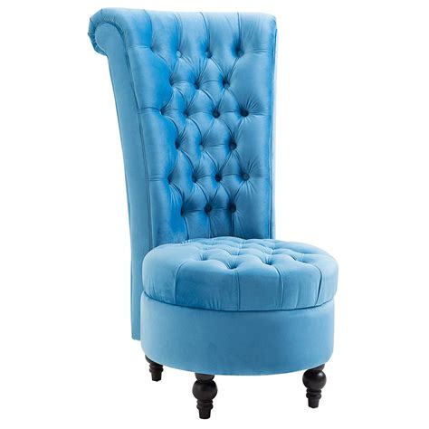 The unique design and fabric of an arm chair or armless chair can turn it into quite a conversation piece. HOMCOM Retro High Back Armless Chair Living Room Furniture ...