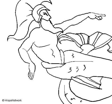 Colorea dibujo zeus totalmente gratis! Dibujo de Poseidón para Colorear - Dibujos.net