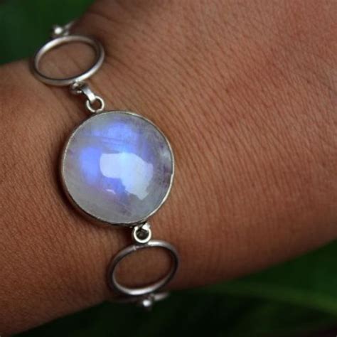 Avail of the best discounts and expand your accessory options to elevate your fashion. Buy Rainbow Moonstone bracelet - Sterling silver bracelet ...