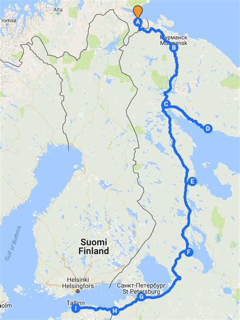 I tillegg finner du luftfartshindre, tilgjengelighetsdata og fastmerker. Fra Kirkenes til St Petersburg i bobil | Bobilverden.no