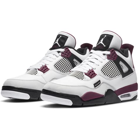 This air jordan 4 psg features a white and grey base with bordeaux accents and black detailing. AIR JORDAN 4 RETRO PSG - rapcity.hu