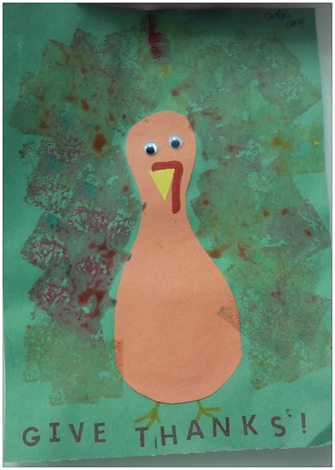 thanks giving craft turkey sponge paint feathers give thanks | Thanks giving crafts, Paint 