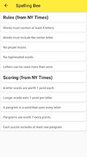 We are going to introduce in this a full set of sat words divided by starting letters, directly available as spelling bee ninja featur. Spelling Bee (NY Times style) - Apps on Google Play