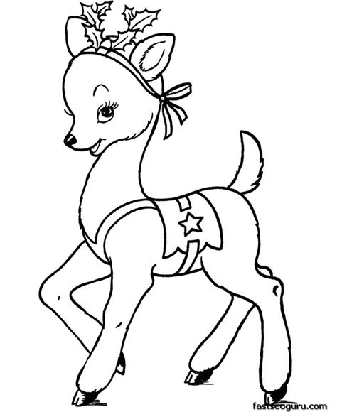 Dogs, cats, christmas trees, candy canes, a snowman and reindeer are just a few of the many coloring sheets and pictures in this section. Baby reindeer coloring pages download and print for free