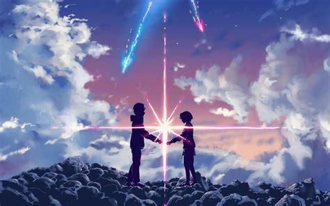 Your name wallpapers, sky, stars, kimi no na wa, lights. Anime Your Name Desktop Wallpapers - Top Free Anime Your Name Desktop Backgrounds - WallpaperAccess