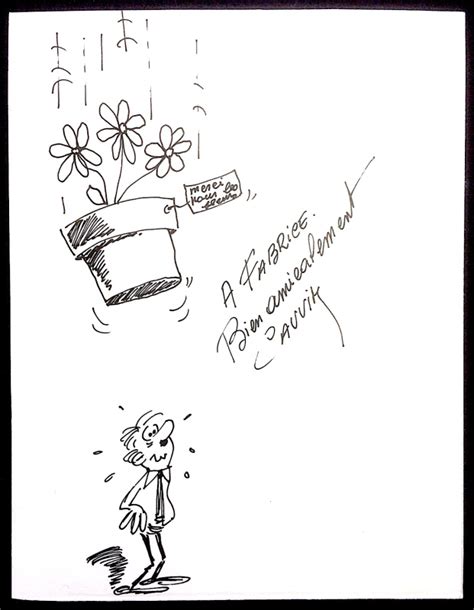 C'est pas moi c'est lui, scénario raoul cauvin, dessin olivier saive, avril 1990; Raoul Cauvin par Raoul Cauvin - Dédicace