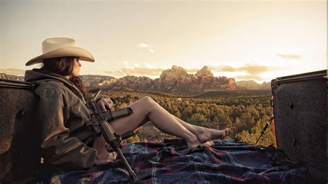 Girls with guns hd wallpapers | free hd desktop wallpapers. women, Landscape, Legs, Machine Gun, Cowgirl, Gun, Women ...