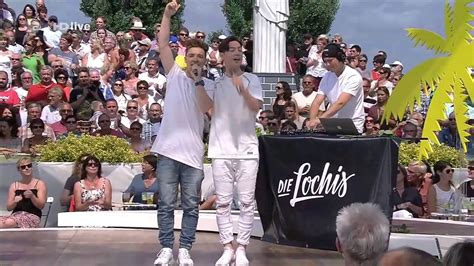 Publikum lästert über frage von andrea kiewel. Die Lochis im ZDF Fernsehgarten 2016 - YouTube