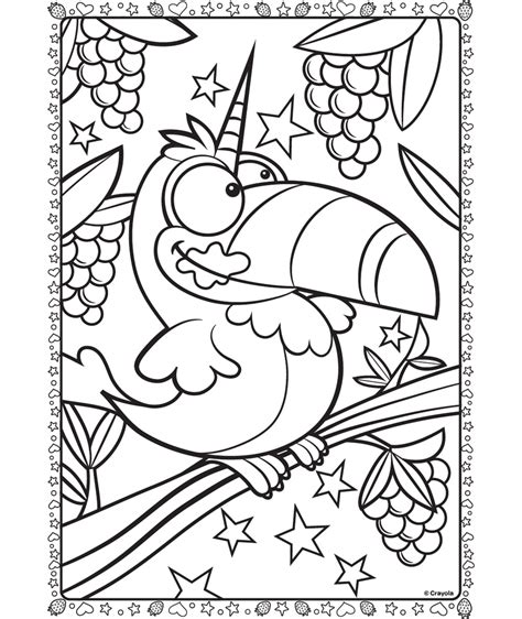 Download now (png format) downloaded > 5,500 times. Toucan Coloring Page at GetColorings.com | Free printable ...