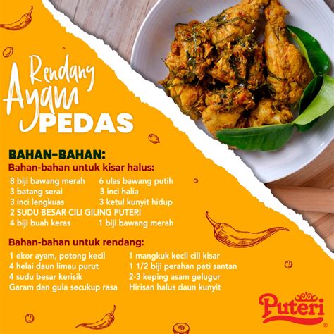 Pembayaran mudah, pengiriman cepat & bisa cicil 0%. Resipi Rendang Ayam Pedas - Puteri