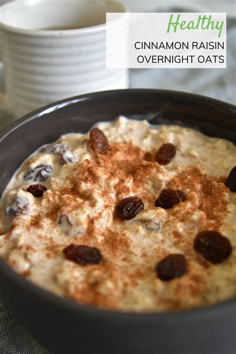 Calories per serving of basic overnight oats. Healthy Cinnamon Raisin Overnight Oats | Hint of Healthy ...