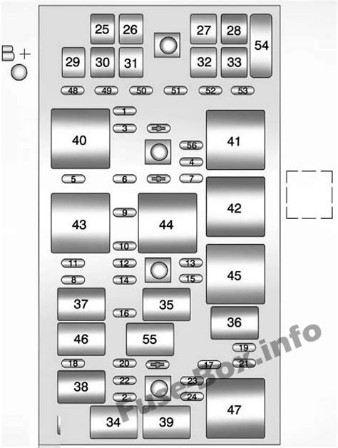Under-hood fuse box diagram: Chevrolet Corvette (2011 ...