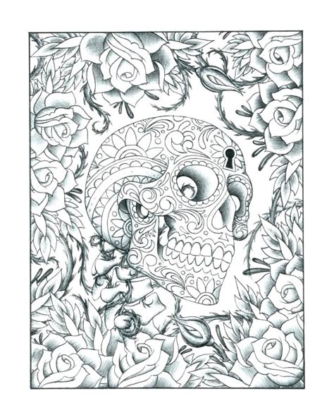 275 best âœ�adult colouring sugar skulls day of the dead âœ� images. Free Skull Coloring Pages For Adults at GetColorings.com ...