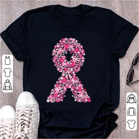 Quality artisan jewlery · jewelry with symbolism · personalized gifts Pretty Pink Flowers Ribbon Breast Cancer Awareness shirt ...