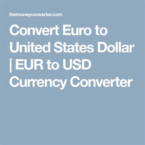 Low cost money transfers & no hidden charges. Convert Euro to United States Dollar | EUR to USD Currency ...