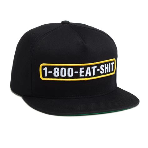 HUF Worldwide - EAT SHIT SNAPBACK // BLACK | Sneakers fashion, Snapback, Snapback cap