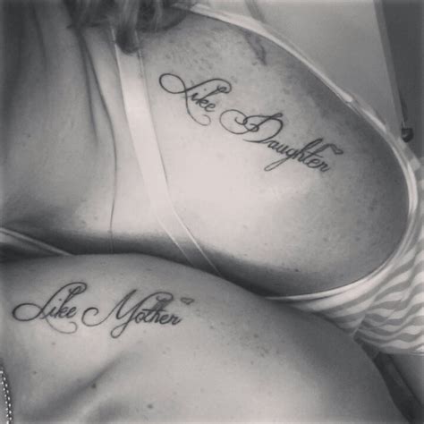 These tattoos can be a like a gift they give each other. Tattoo, like mother like daughter | Tattoos | Pinterest ...