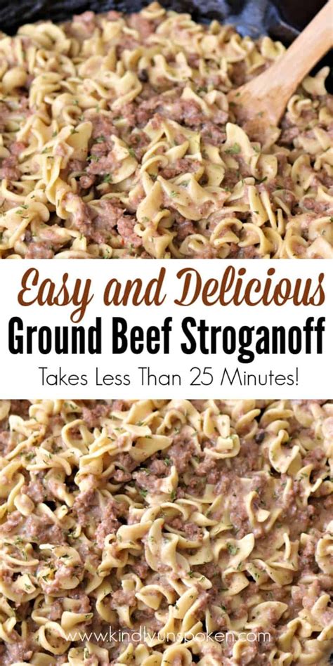 Stir together and bring to the boil. Easy Ground Beef Stroganoff (25-Minute Meal) | Recipe in ...