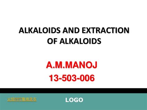 Before you base the brew you want it as clean as possible. alkaloids and extraction of alkaloids