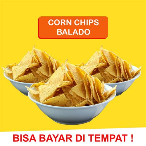 Setelah dikukus langsung dimakan juga enak. KERIPIK JAGUNG CORN CHIPS BALADO 250gr - Cemilan Faedah Snack | Shopee Indonesia