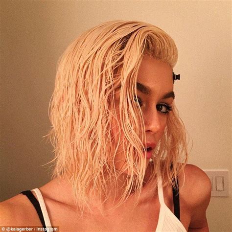 Maybe you would like to learn more about one of these? Kaia Gerber tries out a short, blonde 'do | Hair styles ...