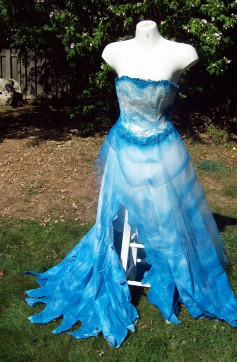 Tim burton corpse bride themed wedding bouquets. Custom Corpse Bride Wedding Dress Costume by ...