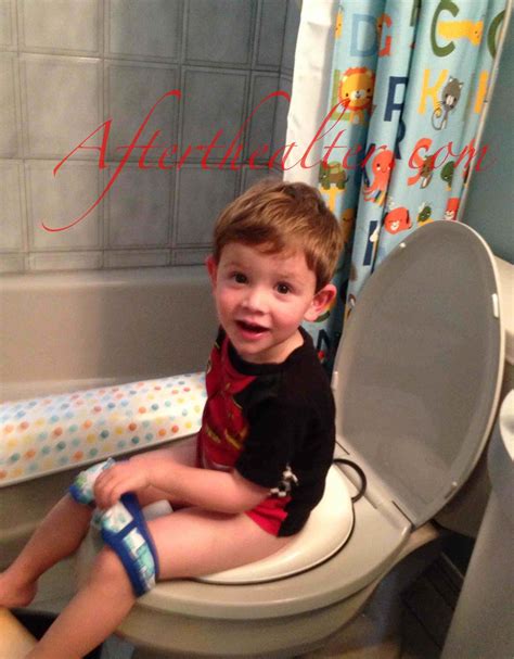Potty training is cause for celebration. Potty Training Attempt Day 1 - After the Alter