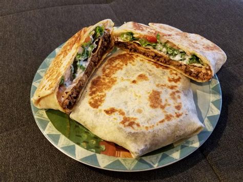We whipped up a batch of our homemade refried beans, and we used our homemade taco seasoning mix for the ground beef. Pin on Cheat Day