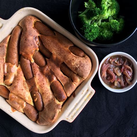 Put the sausages in an ovenproof baking dish. Vegetable Toad In A Hole / Dauf N6revlklm : Where did its ...