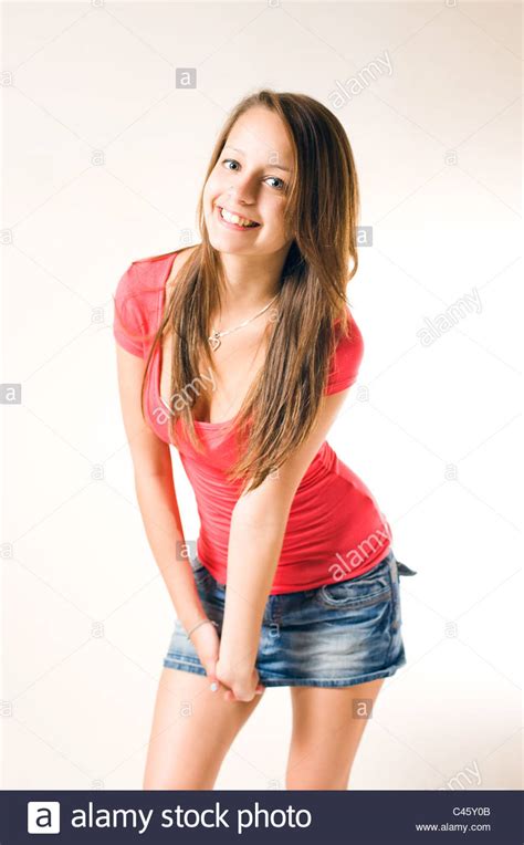 Sweet young models custom sets. Beutiful casually dressed cute young teen girl posing ...