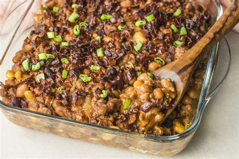2 cans of bush baked beans (1 can mapl. Texas Bean Bake With Ground Beef | Recipe | Bean recipes ...