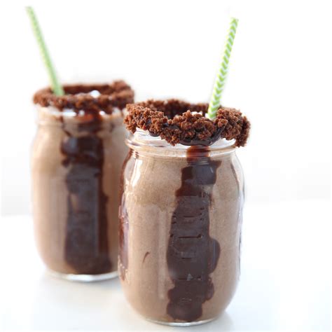 A wickedly rich chocolate mousse in brownie form for serving with a spoon of cream. Mint Chocolate Brownie Shake | Mint chocolate, Chocolate ...