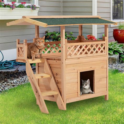 Stylish cat furniture including cat houses, cat scratch poles and pads, cat toys and cat flaps all play a part in this selection of 50 cat accessories, all designed to fit with your home. Wooden Pet House Cat Room Dog Puppy Large Kennel Indoor ...