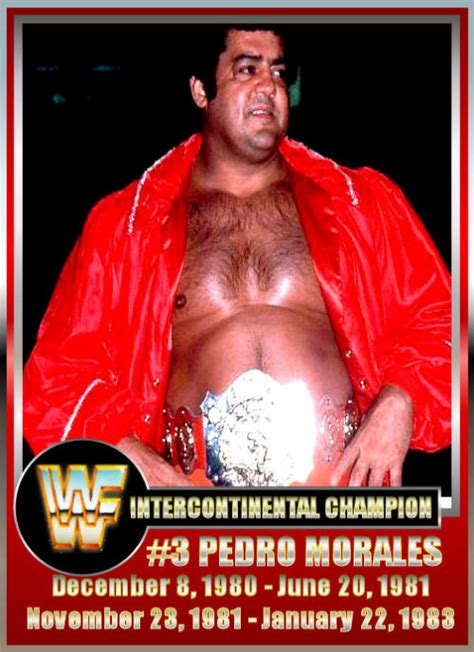 He began his wrestling career at 17 and would go on to win heavyweight titles in vincent mcmahon sr.'s wrestling federation. pedro morales on Tumblr