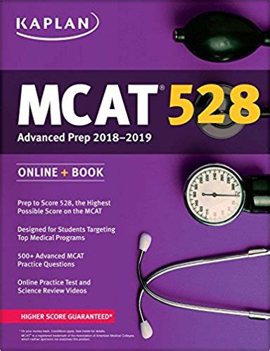 Streamlined and intuitive layouts facilitate easier review. MCAT 528 Advanced Prep 2018-2019: Online + Book (Kaplan ...