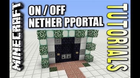 This is the nether portal design that. Minecraft Bedrock - AUTO NETHER PORTAL ⚡ On & Off ⚡ ...