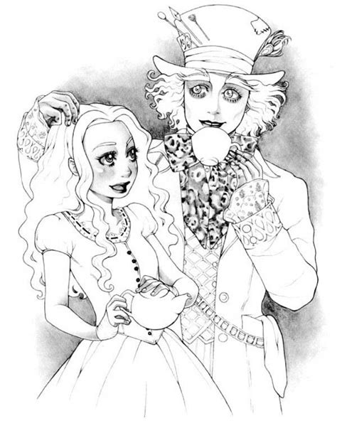 There are 71 mad hatter coloring page for sale on etsy, and they cost $3.44 on average. Pin by Christine Schuler on Alice in wonderland | Mad ...