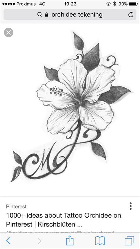 Fingerabdruck baum vorlage & andere motive kostenlos zum ausdrucken. Orchidee - tattoo | Blumen skizzen, Tattoo orchidee ...