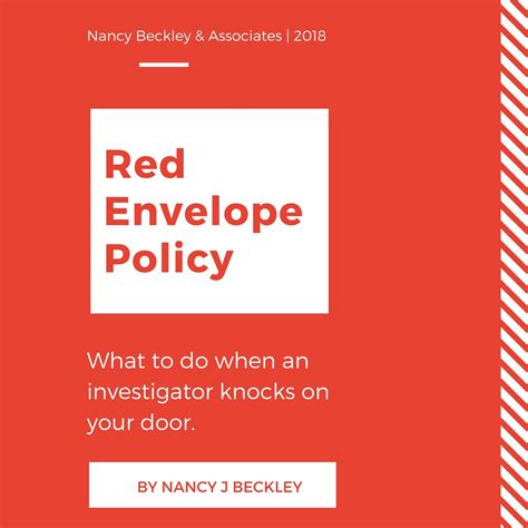 The data come from various sources. Red Envelope Policy - Nancy Beckley and Associates