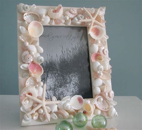 5 x 7 picture frames. Beach Decor Seashell Frame - Nautical Shell Frame W ...