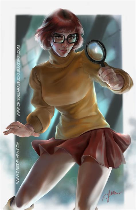 Draw long, thick lashes and make the eyes partially closed, as if to seem slightly careless. Velma FanArt by CrisdeLara2007 | Pinup | 2D | CGSociety