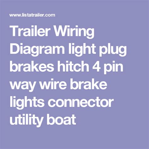 Need help connecting your 7 way rv plug? Trailer Wiring Diagram light plug brakes hitch 4 pin way wire brake lights connector utility ...