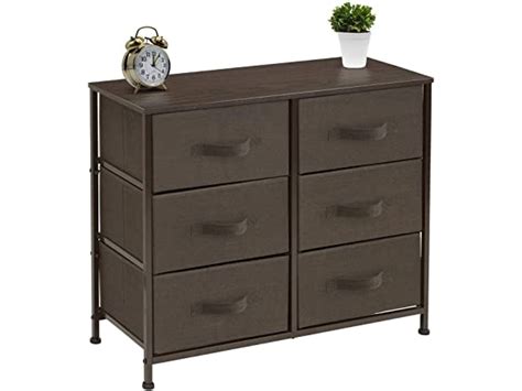 Colonial 9 drawer 80'' w double dresser with mirror. Extra Wide Dresser Organizer With 6 Drawers - Brown